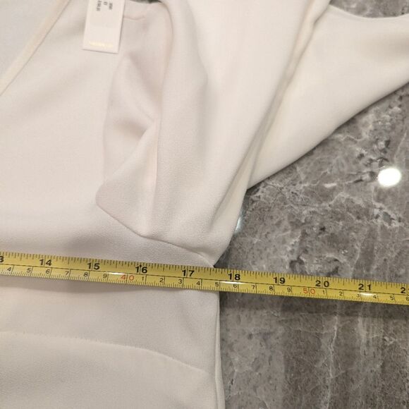 NWT Trina Turk White Women's Top blouse long sleeve cut out sleeve lagenlook XS - Picture 13 of 13